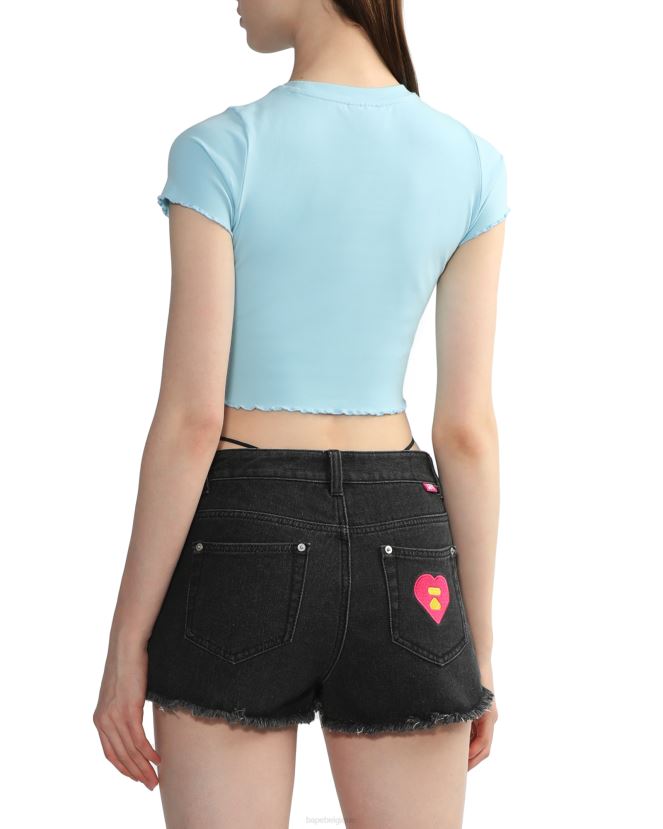 top court à logo A Bathing Ape femmes ZHX6N4823 bleu