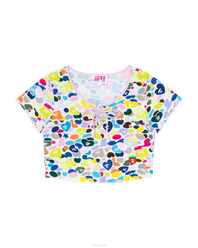 top crop à lacets A Bathing Ape femmes ZHX6N4946 cause