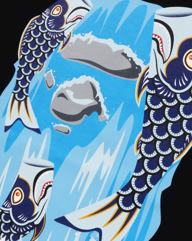 té de tête de cascade koinobori A Bathing Ape enfants ZHX6N41335 noir