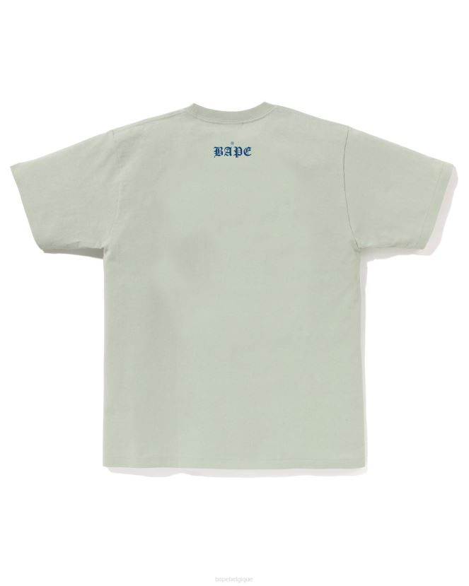 tête 1993 tee A Bathing Ape Hommes ZHX6N453 bleu clair