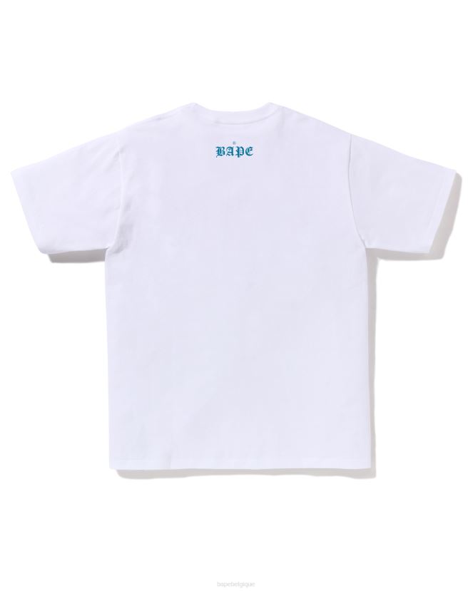 tête 1993 tee A Bathing Ape Hommes ZHX6N455 blanc