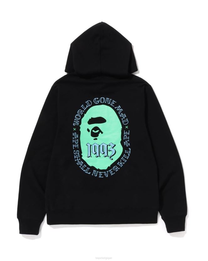 tête pull à capuche A Bathing Ape Hommes ZHX6N4272 noir