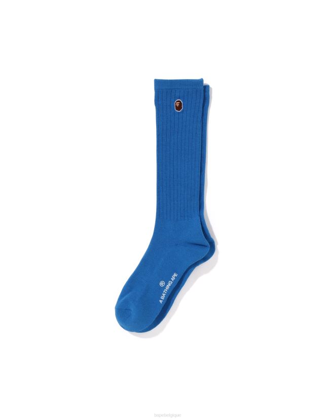 tête un point chaussettes A Bathing Ape femmes ZHX6N41069 bleu royal