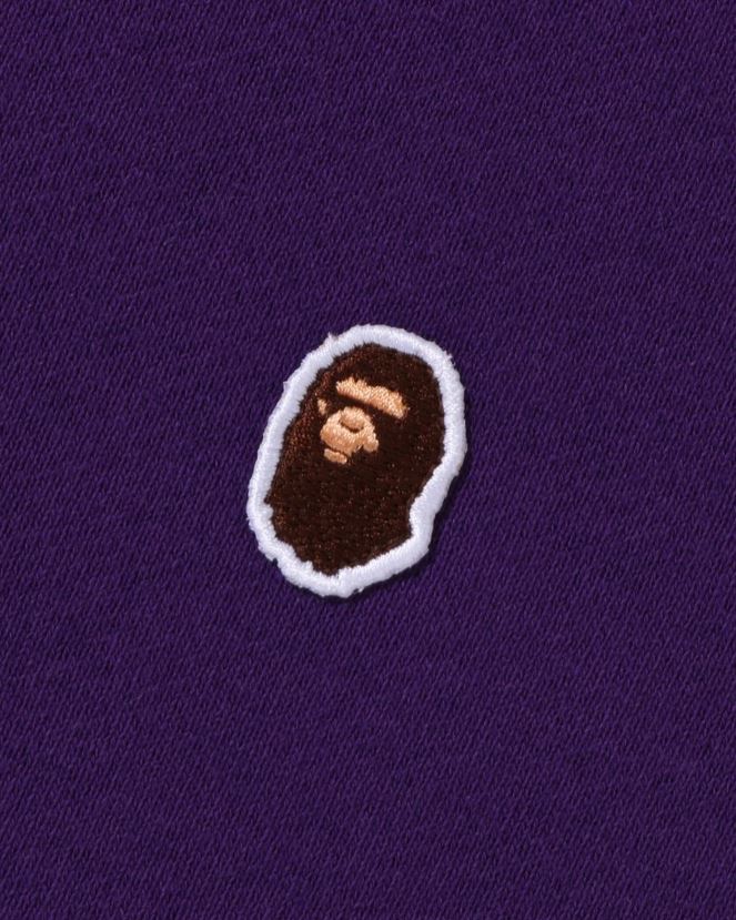 tête un point coupe décontractée col ras du cou A Bathing Ape Hommes ZHX6N4310 violet