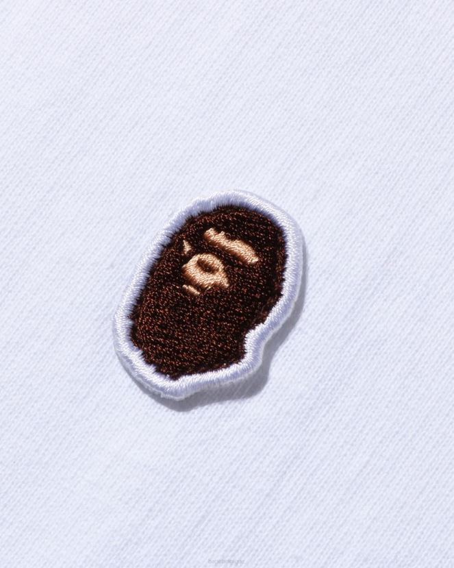 tête un point tee A Bathing Ape Hommes ZHX6N4341 blanc