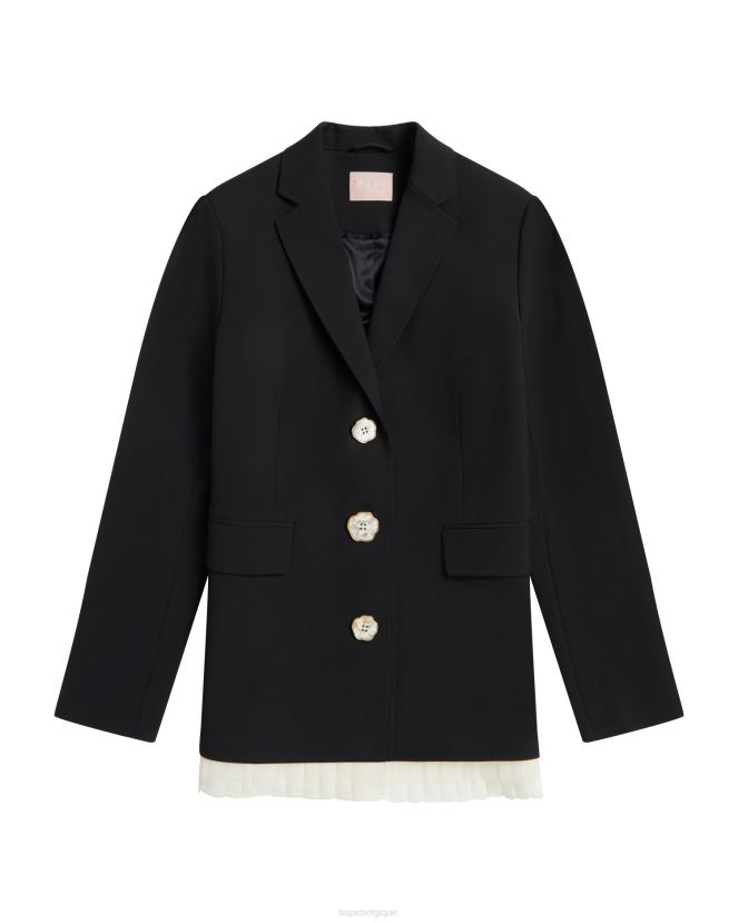 veste blazer boutonnée A Bathing Ape femmes ZHX6N4988 noir