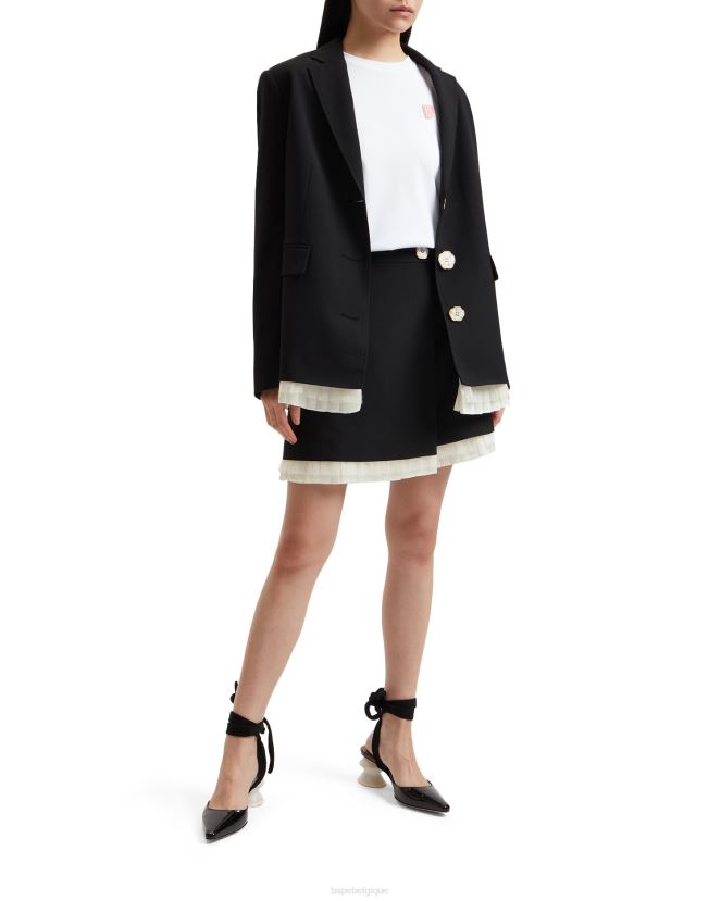 veste blazer boutonnée A Bathing Ape femmes ZHX6N4988 noir
