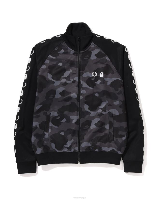 veste de survêtement camouflage x fred perry A Bathing Ape Hommes ZHX6N4214 noir