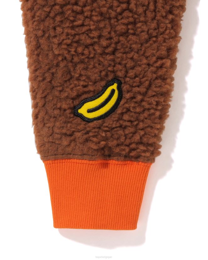 veste en peluche bébé milo boa A Bathing Ape enfants ZHX6N41778 brun
