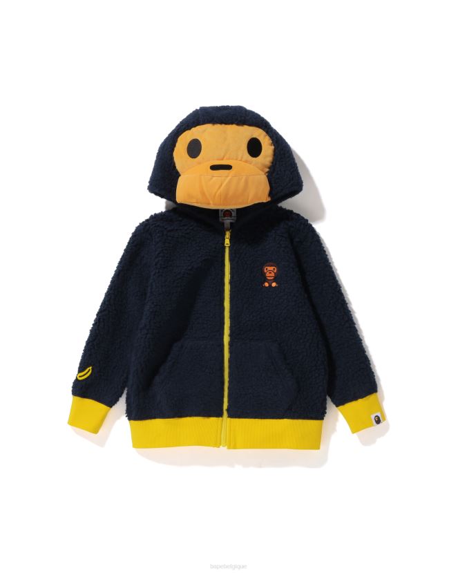 veste en peluche bébé milo boa A Bathing Ape enfants ZHX6N41779 bleu