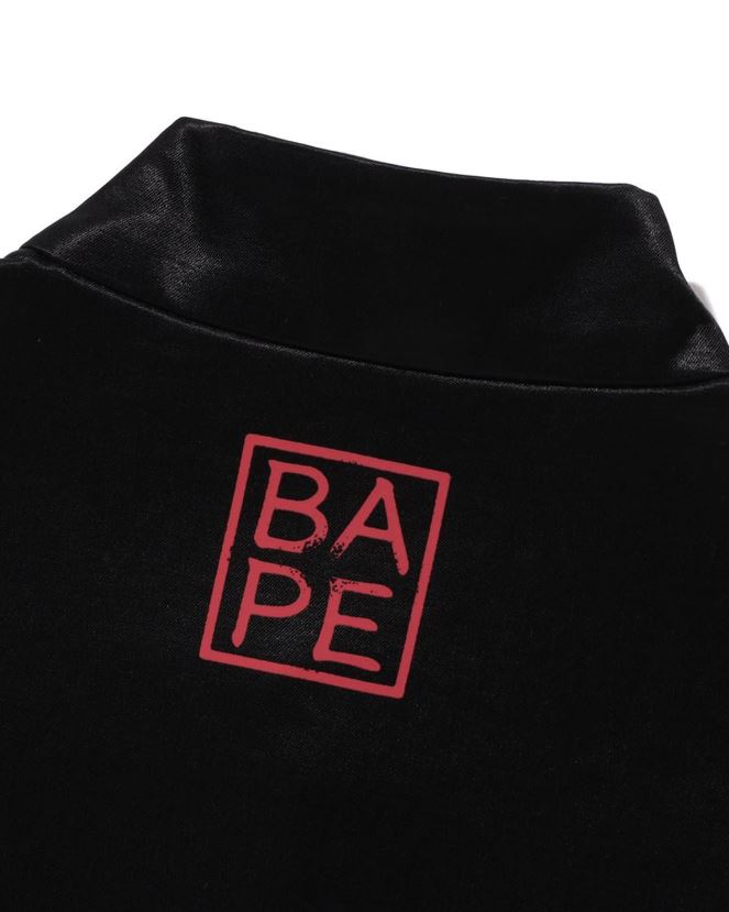 veste en porcelaine coupe ample à motif japonais A Bathing Ape Hommes ZHX6N4113 noir