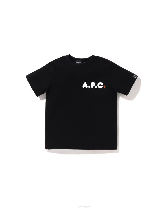 x apc milo sur t-shirt apc A Bathing Ape enfants ZHX6N41572 noir