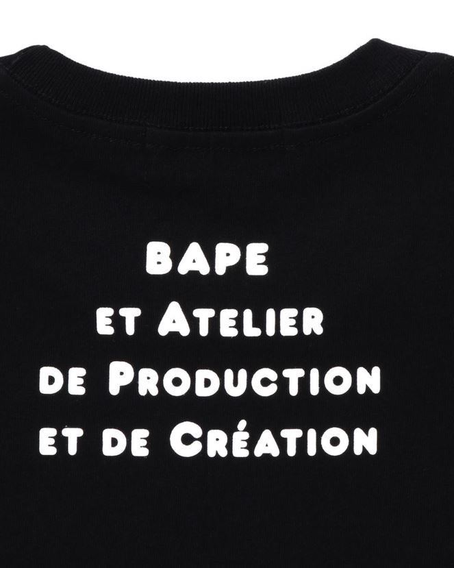 x apc t-shirt milo large A Bathing Ape femmes ZHX6N4902 noir