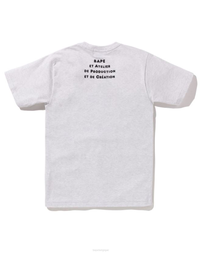 x apc t-shirt milo large A Bathing Ape femmes ZHX6N4903 gris