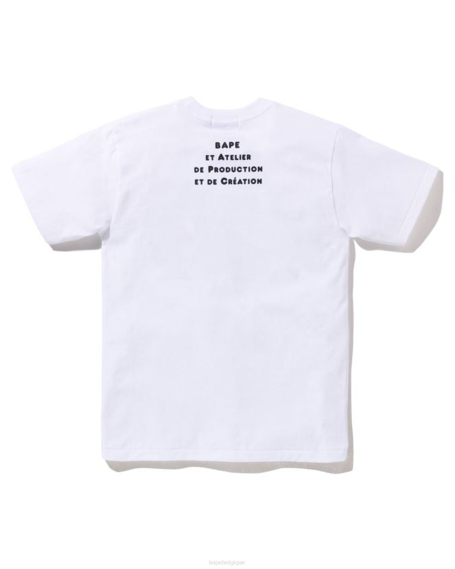 x apc t-shirt milo large A Bathing Ape femmes ZHX6N4904 blanc