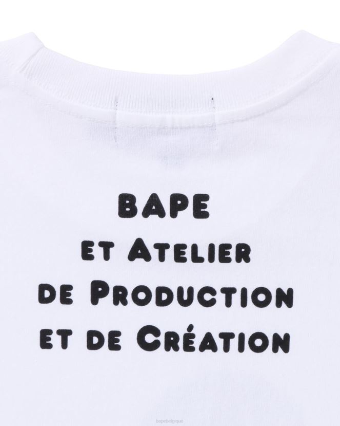 x apc t-shirt milo large A Bathing Ape femmes ZHX6N4904 blanc