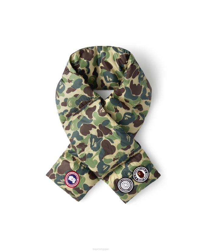 x canada goose x concepts abc foulard en duvet camouflage A Bathing Ape Hommes ZHX6N4614 armée verte