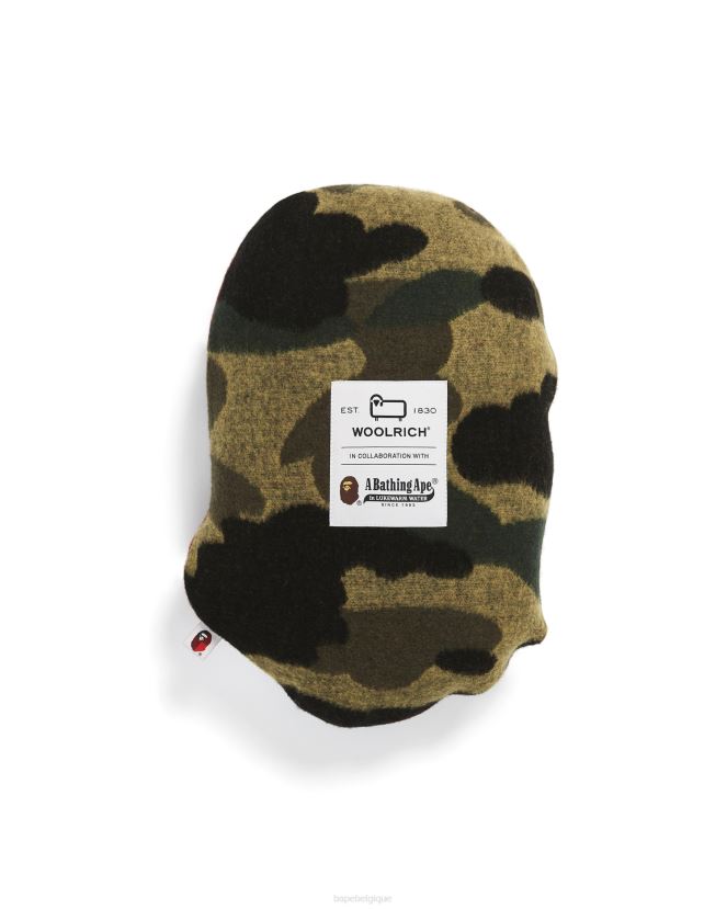 x coussin de tête en laine A Bathing Ape Hommes ZHX6N4580 rouge vif