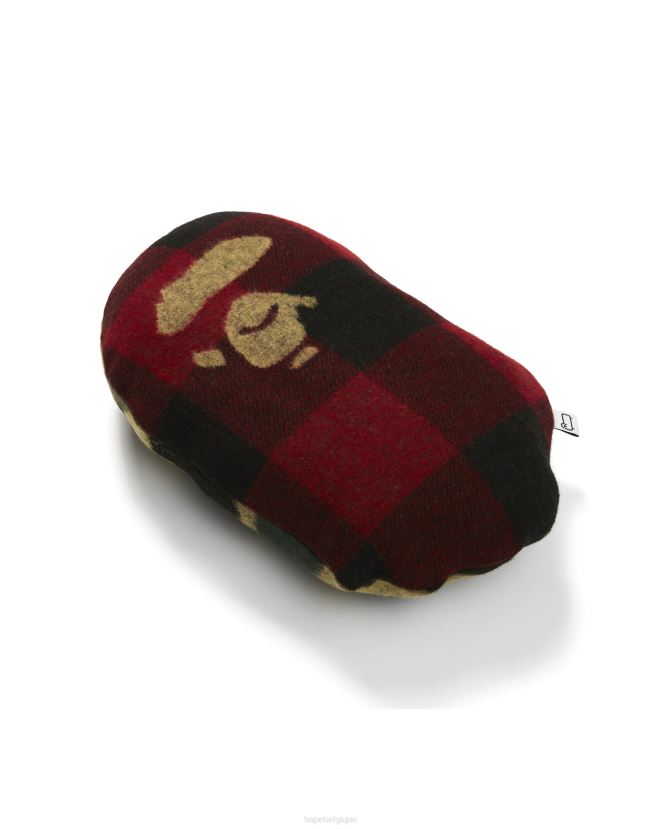 x coussin de tête en laine A Bathing Ape Hommes ZHX6N4580 rouge vif