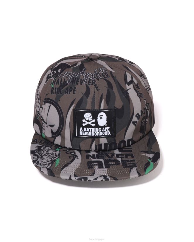 x plafond nbhd A Bathing Ape Hommes ZHX6N4506 kaki foncé