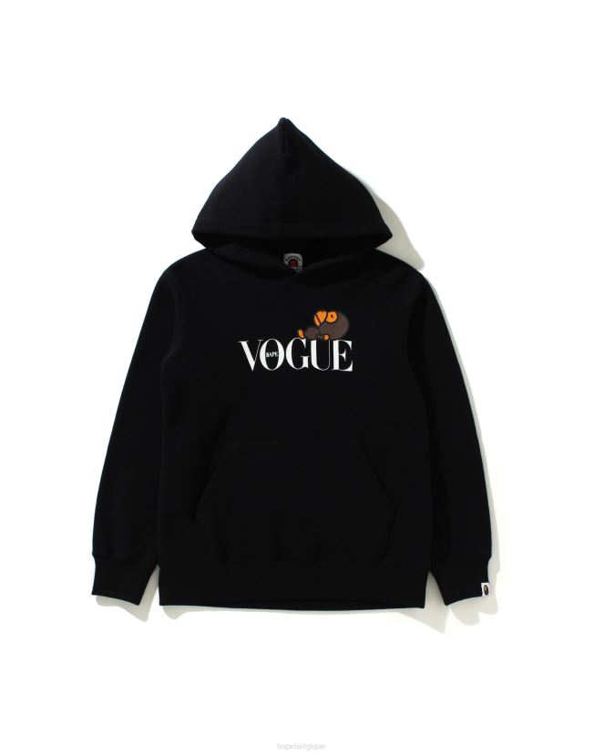 x vogue milo sweat à capuche A Bathing Ape enfants ZHX6N41619 noir