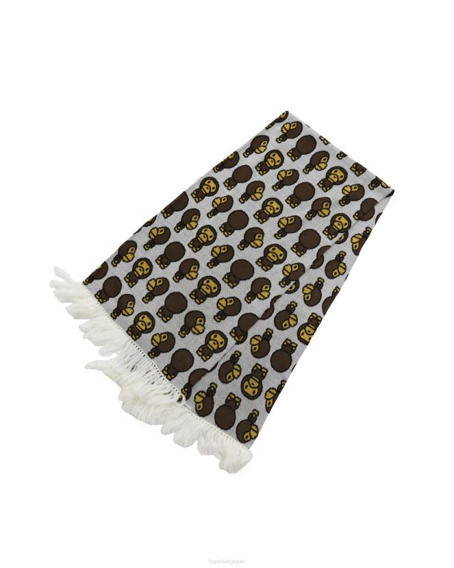écharpe bébé milo A Bathing Ape femmes ZHX6N41157 blanc